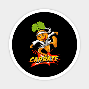 Cute & Funny Carrate Karate Training Carrot Pun Magnet